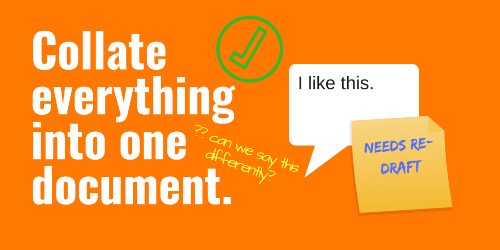 collate everything into one document